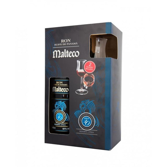 RUM MALTECO ANEJO 10 ANNI + BICCHIERI ML 700 cod LV586